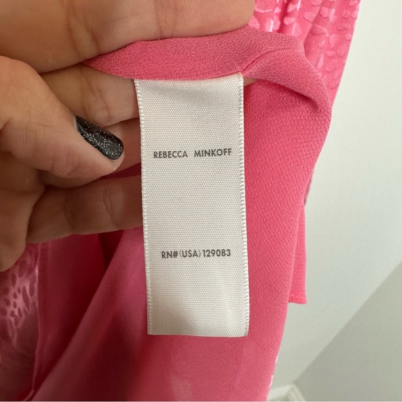 Rebecca Minkoff Ollie Leopard Tiered Dress in Punch Pink - Picture 7 of 11